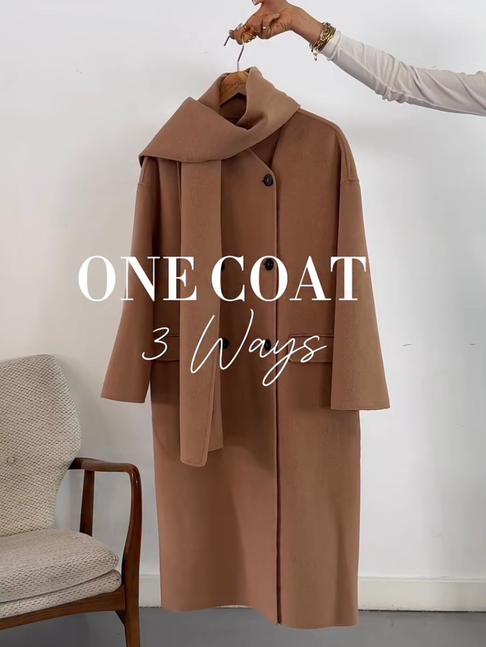 Camel coat scarf detachable 

#LTKuk #LTKautumn #LTKwinter