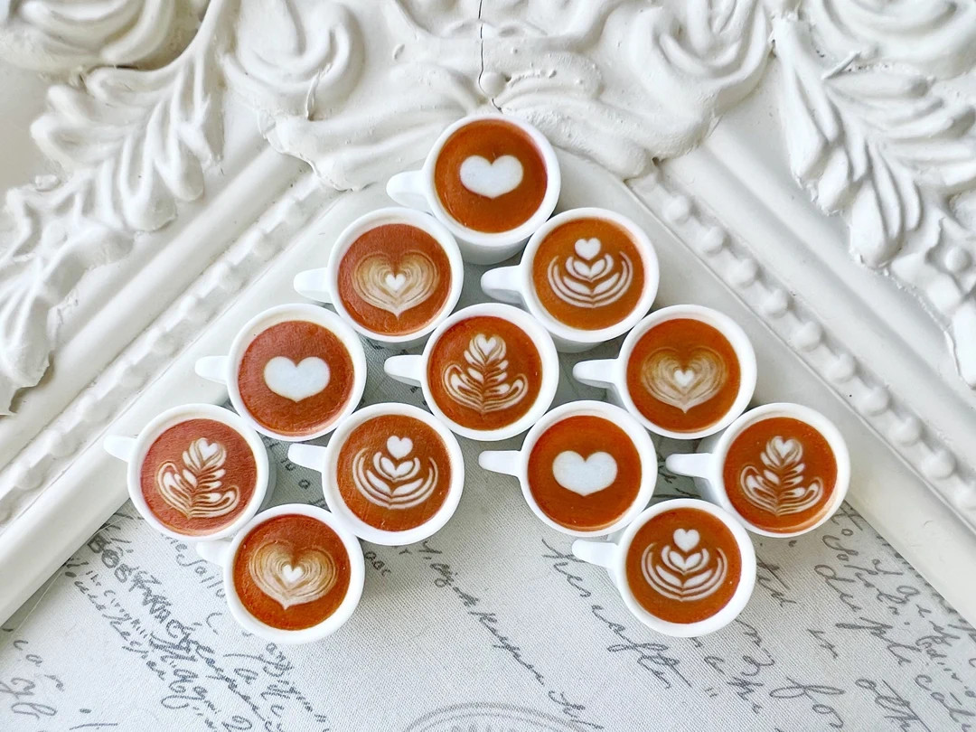 Coffee Cup Magnets or Pushpins, Latte Magnets, Latte Pushpins, Coffee Magnets, Coffee Shop Magnet... | Etsy (US)