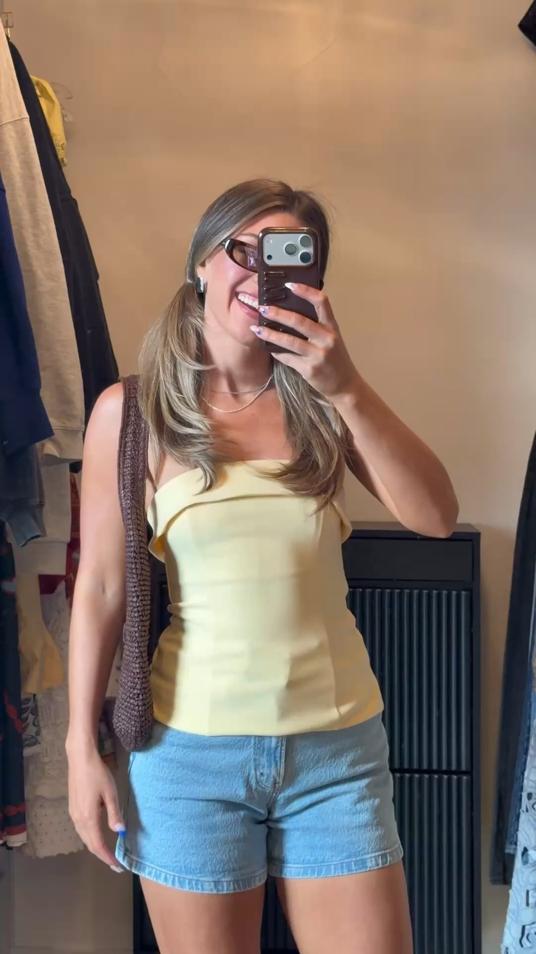 Abercrombie denim dad shorts and butter yellow top for summer! ☀️

Wearing my usual small tops. 
25 in shorts. 

Casual everyday
Denim shorts
Summer looks
Pleated shorts
Workwear
Brunch
Shopping
Sight seeing
Vacation

#LTKxAbercrombie #LTKgrwm #LTKootd