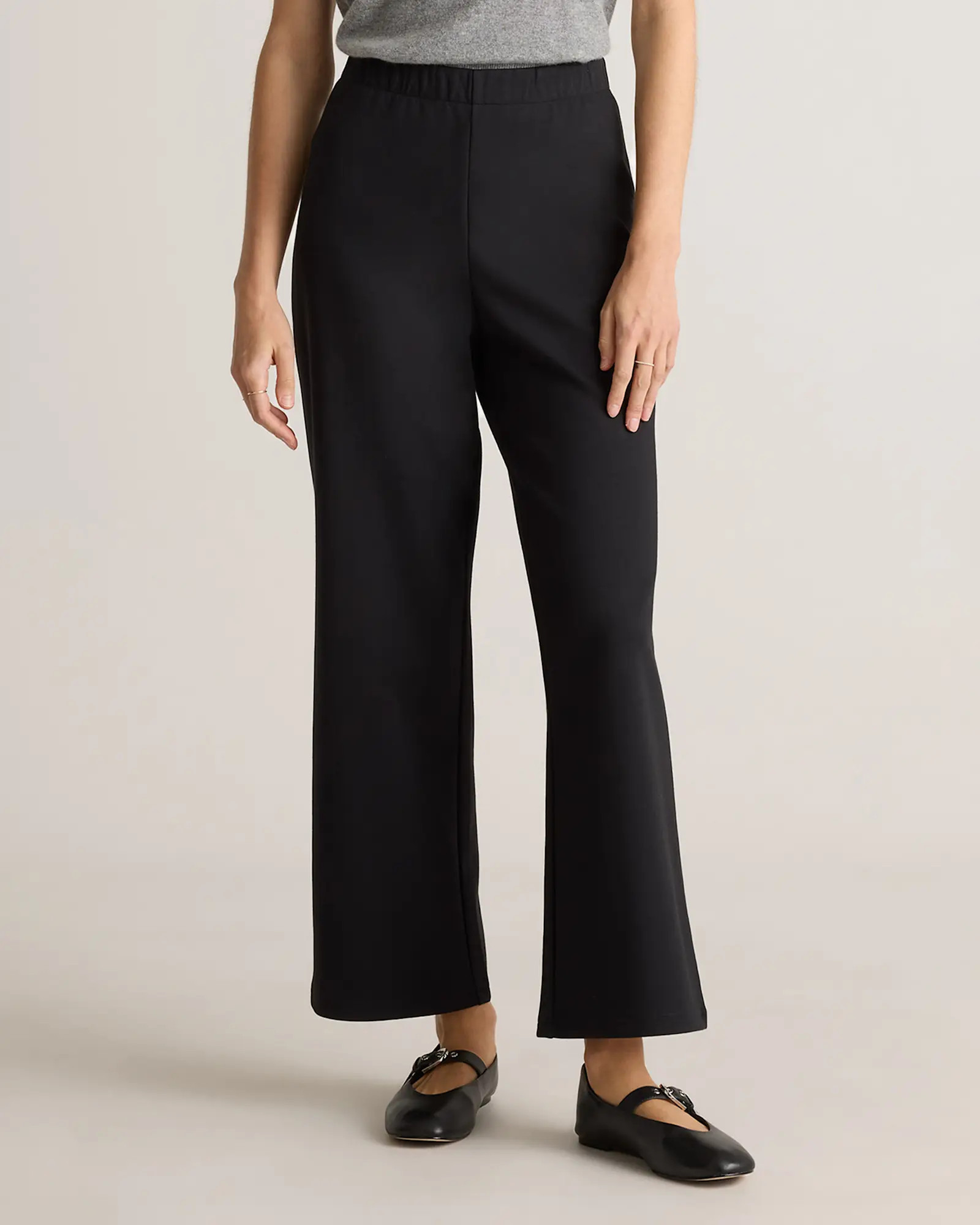 Organic Cotton Double Knit Wide Leg Pants | Quince