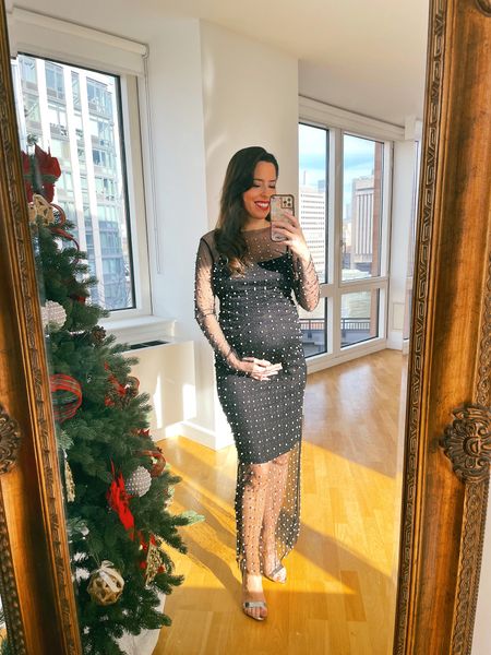 Pearl Dress, Amazon finds! ❤️🩷🧡 Amazon Dress. Holiday outfit. Christmas outfit. Black Dress with pearls.

#LTKbump #LTKstyletip #LTKfindsunder50