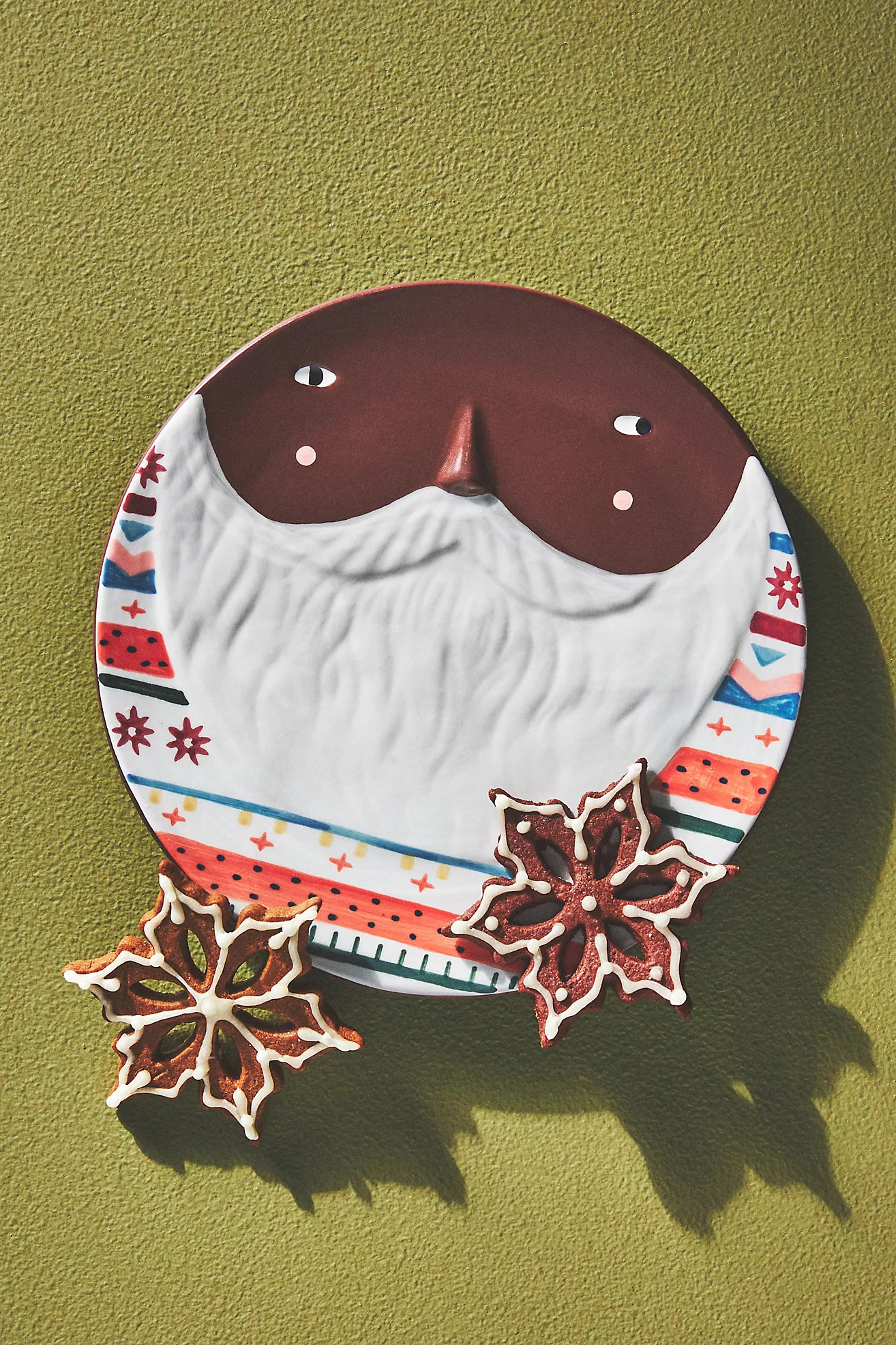 Fotini Tikkou Mr. & Mrs. Claus Dessert Plate | Anthropologie (US)