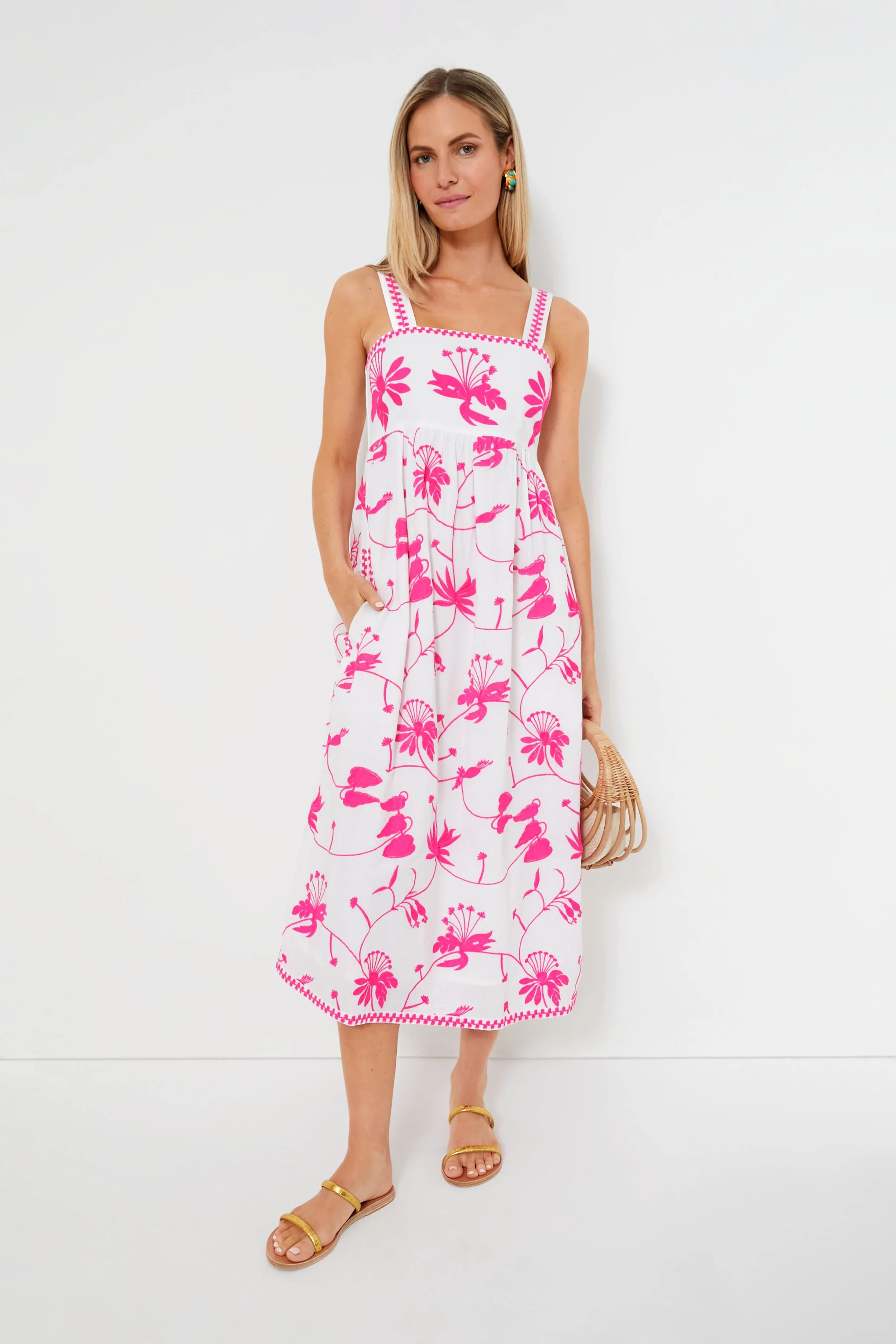 Exclusive Tropical Flower Pink Agate Dress | Tuckernuck (US)