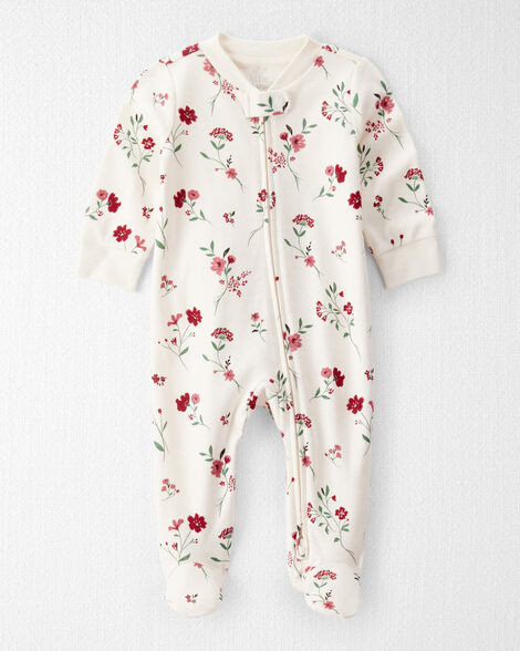 Baby Girl Organic Cotton Sleep & Play Pajamas in Rosethorn Hollow - Little Planet | Carter's | Carter's Inc