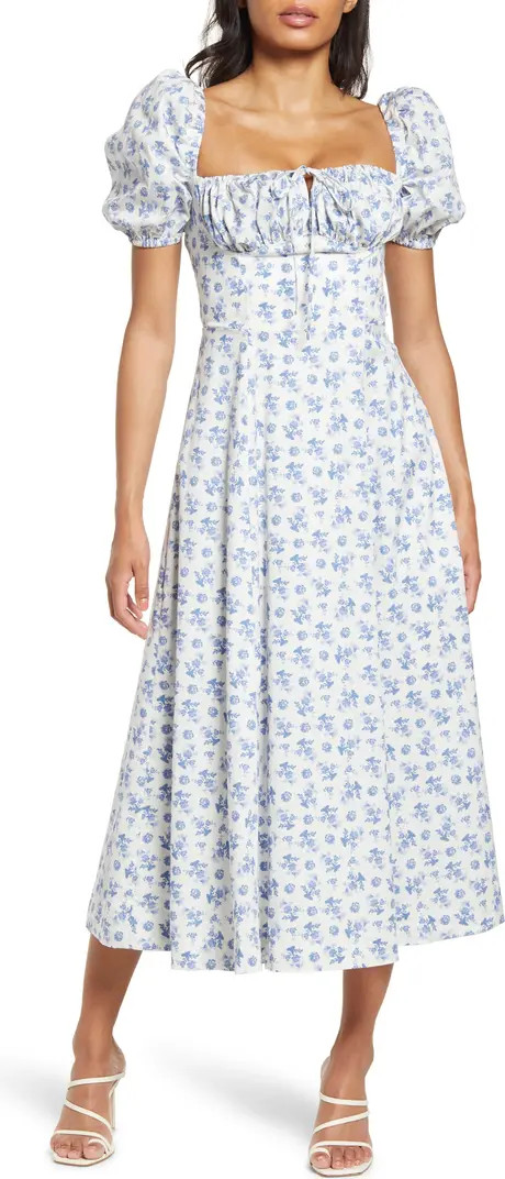 Tallulah Puff Sleeve Midi Dress | Nordstrom