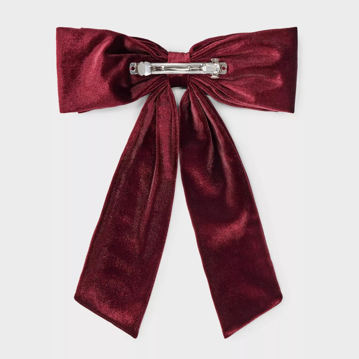 Velvet Bow Hair Barrette - A New Day™ Burgundy | Target