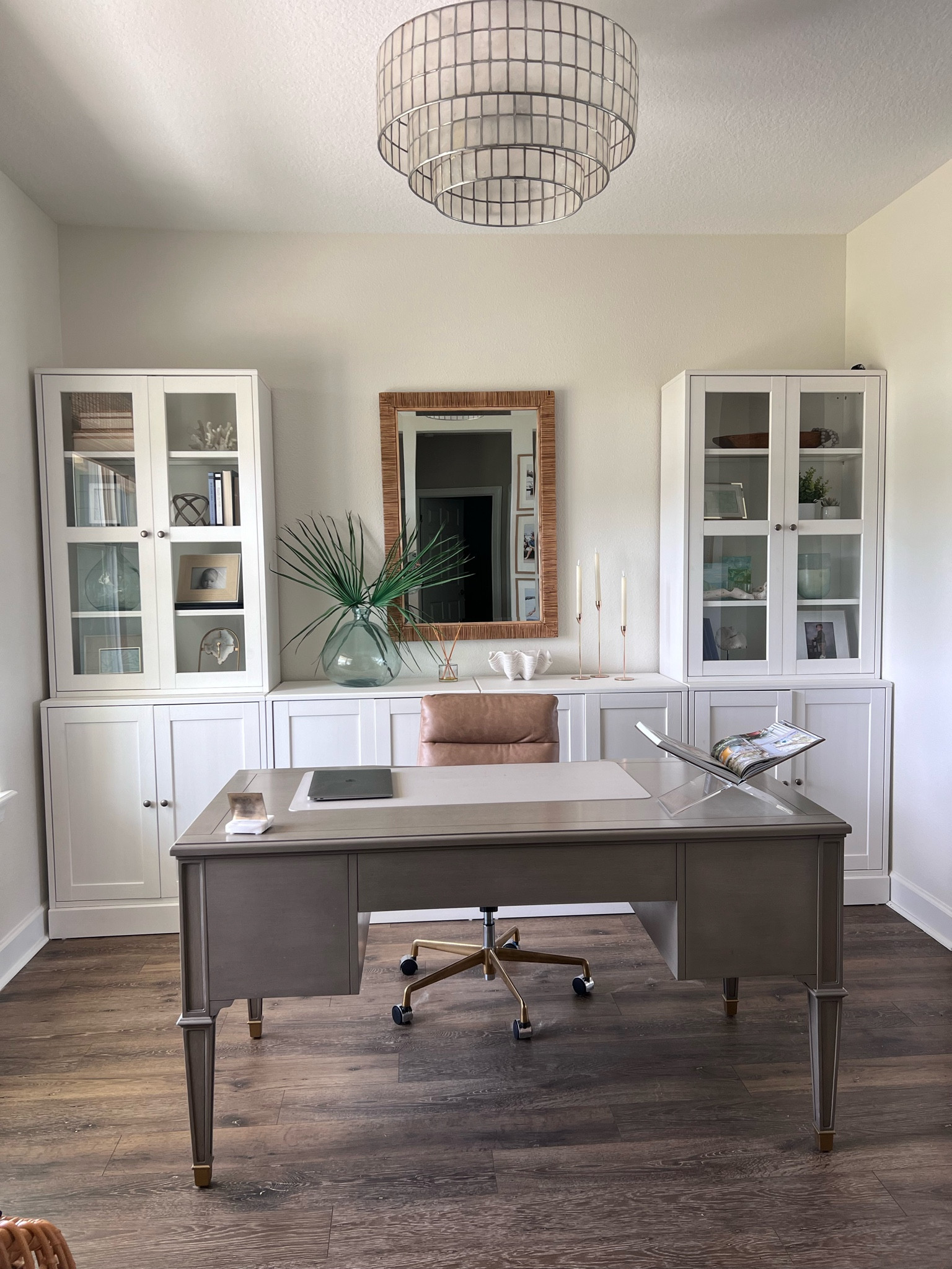 Sharing some details from my office.  The cabinets are the ikea havsta system (I can’t link them)

The mirror is a fav along with the chandelier and I’m still trying to find the perfect rug for this space.  

#LTKSaleAlert #LTKKids #LTKHome