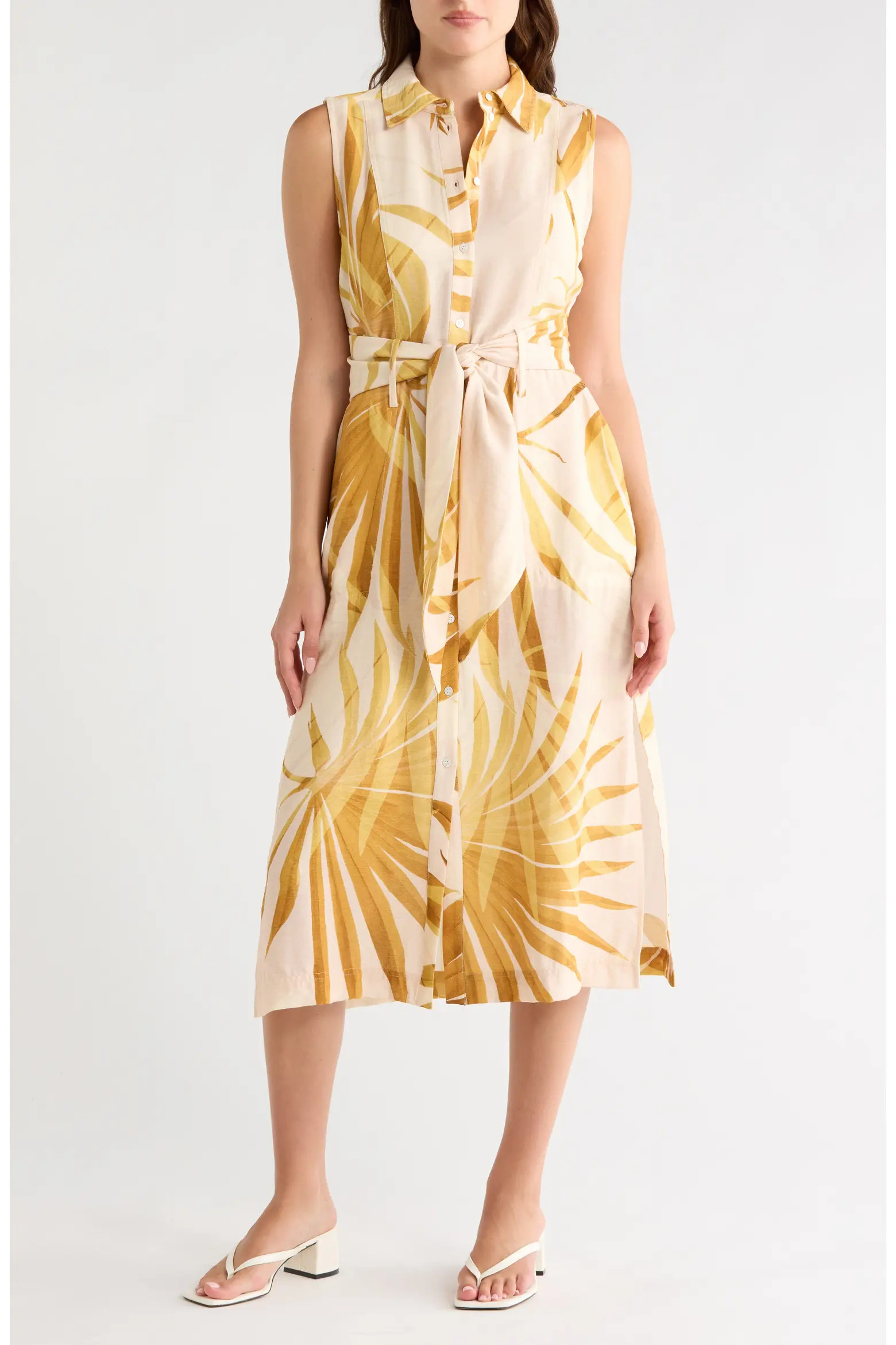 Sleeveless Tie Waist Shirtdress (Women) | Nordstromrack | Nordstrom Rack