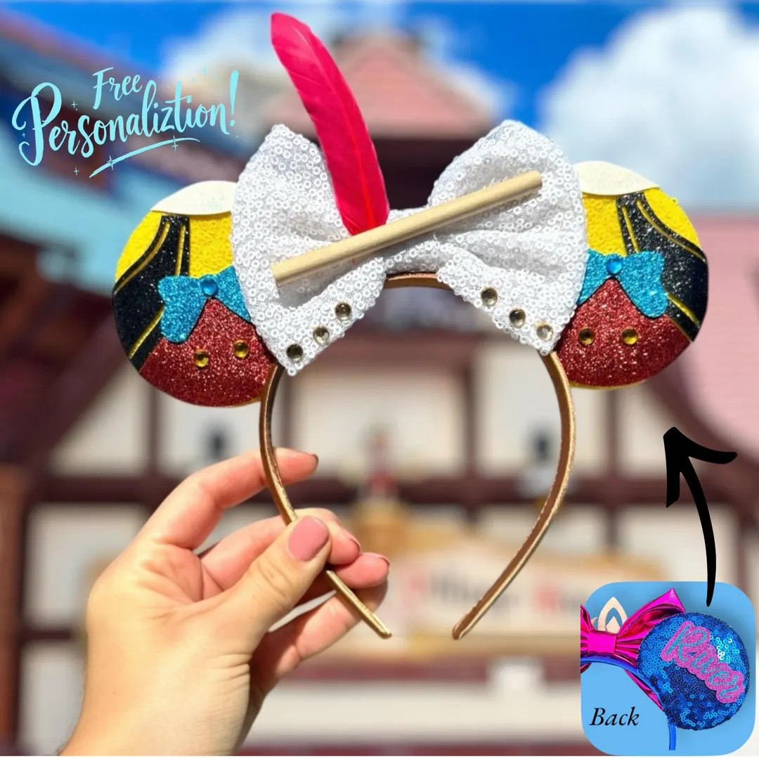 Pinocchio Ears: Sequin Minnie Mouse Ears Headband - Etsy | Etsy (US)
