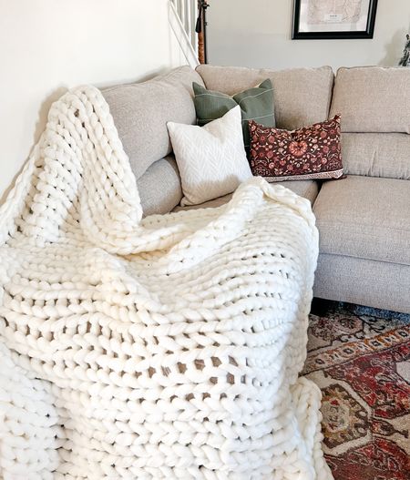 Fall home decor
Chunky knit blanket 

#LTKunder50 #LTKhome #LTKSeasonal