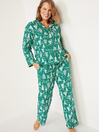 Matching Printed Flannel Pajama Set for Women | Old Navy (US)