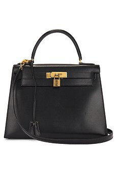 FWRD Renew Hermes Kelly 28 Handbag in Black from Revolve.com | Revolve Clothing (Global)