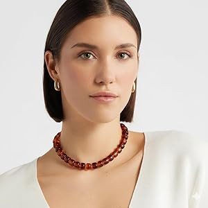 LILIE&WHITE Mothers Day Gifts for Mom Daughter Resin Chunky Beaded Necklace for Women Minimalisti... | Amazon (US)