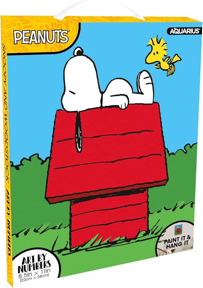 Aquarius Peanuts Snoopy Art by Numbers Mini - 8.5 x 11 in - Peanuts Themed Paint by Number for Ad... | Amazon (US)