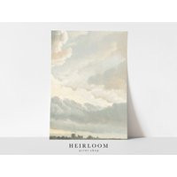 Cloud Painting | Antique Art Nursery Prints Heirloom Art Print Study Half | Etsy (US)