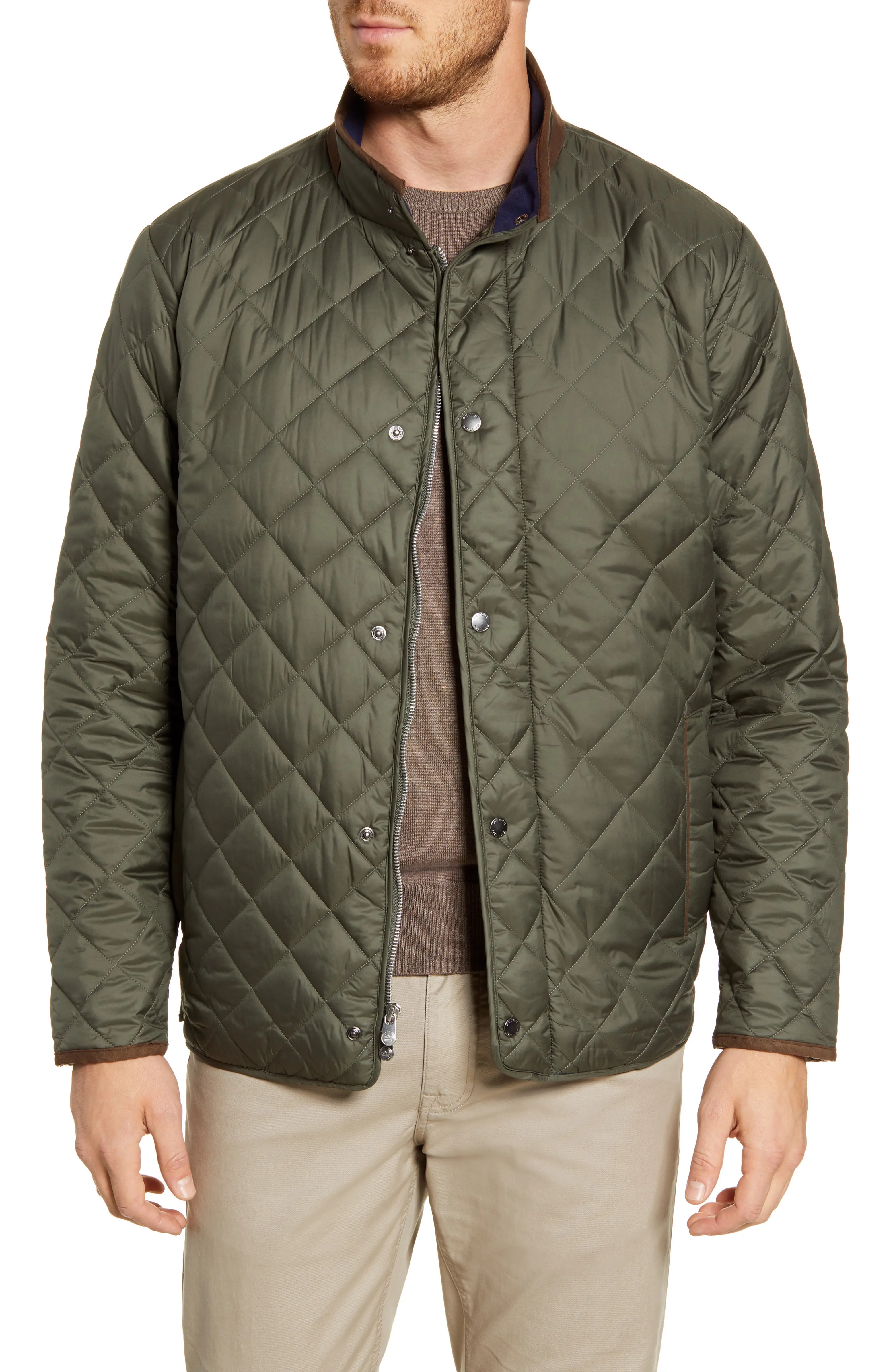 Suffolk Quilted Water-Resistant Car Coat | Nordstrom