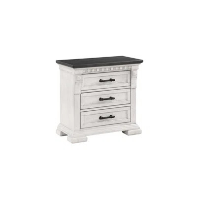 3 Nightstand In Antique White - Transitional Bedroom Furniture Piece Elegant Chest | Wayfair North America