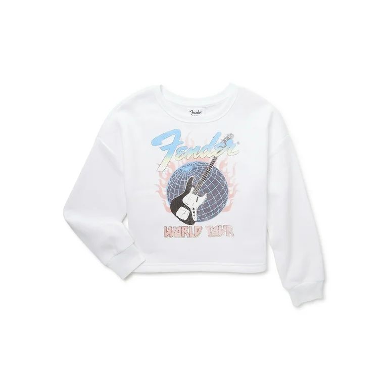 Grayson Social Girls Fender Sweatshirt with Long Sleeves, Sizes 4/5-14/16 & Plus | Walmart (US)