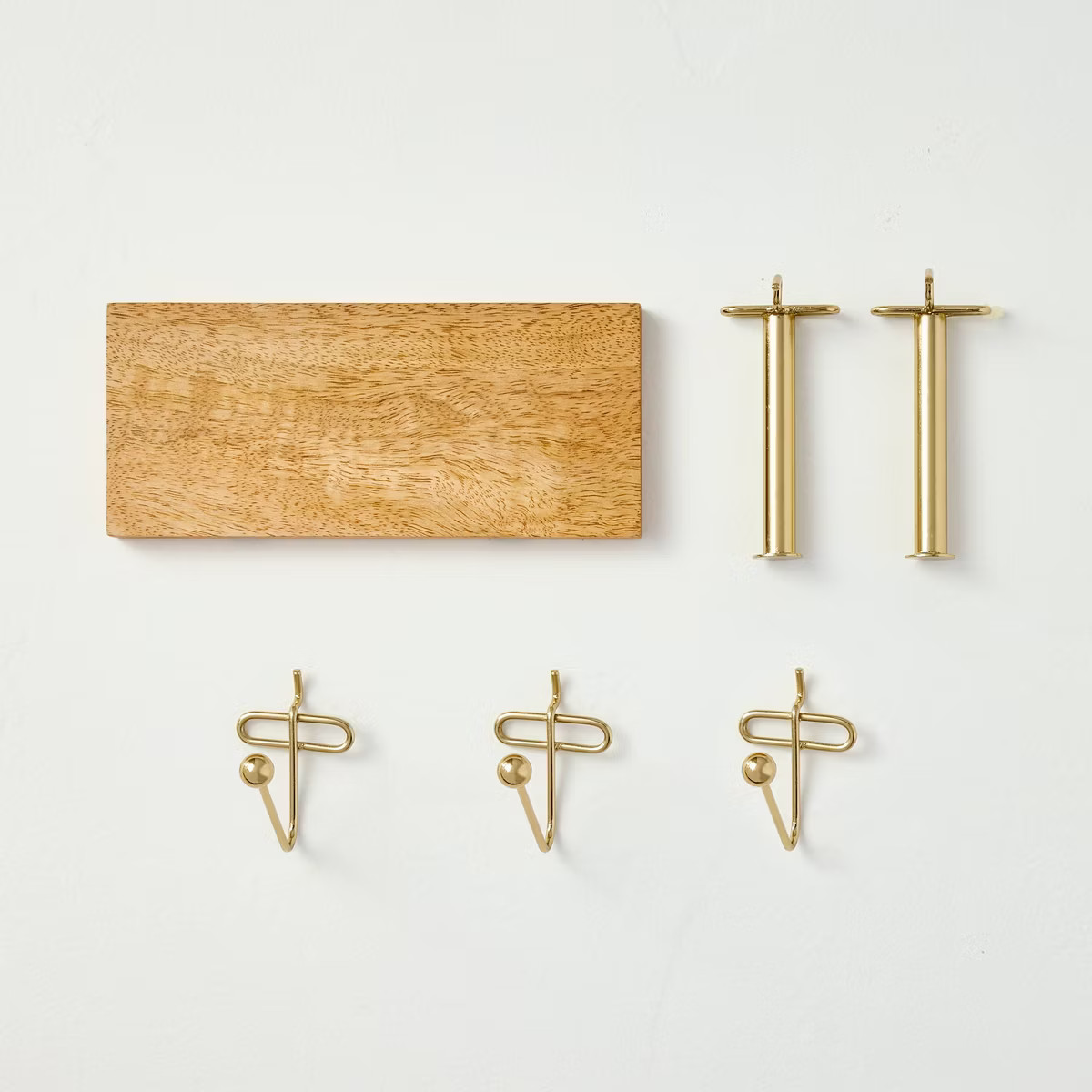 Peg Board Shelf and Hooks Accessories Kit Gold - Hearth & Hand™ with Magnolia | Target