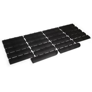 12 in. x 3 in. Black Modular Female Edging Kit (22-Piece, includes 2 Corner Edges) | The Home Depot