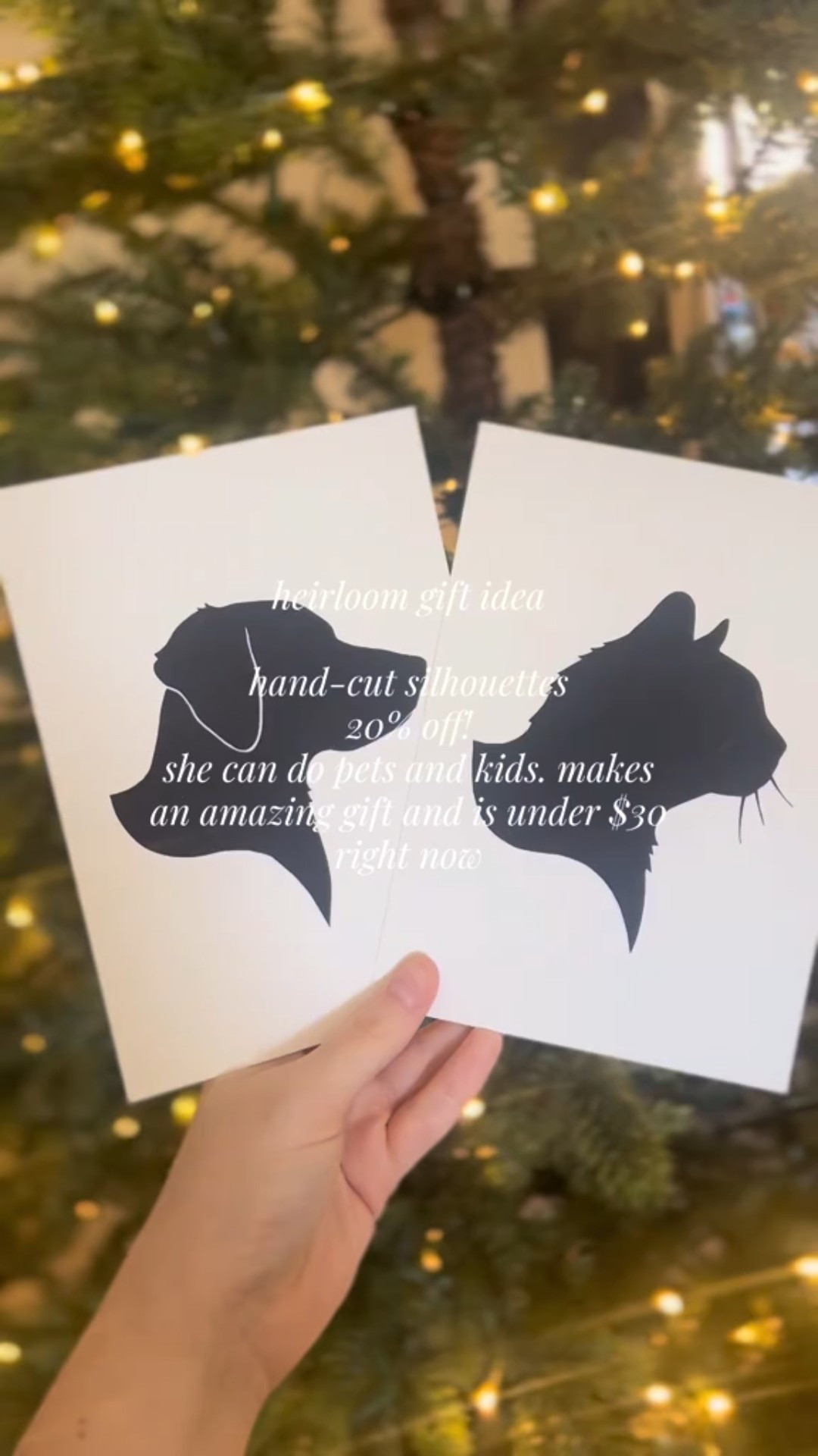 if you’re shopping Black Friday sales and looking for small businesses to support I have an amazing shop/gift idea!!! hand cut silhouettes and they are under $30 right now!!! she can do babies, pets, kids, characters (!!) and is so sweet to work with! makes such a unique gift that will be cherished forever! 

#blackfriday #heirloomgift #grandmillennial #grandmillennialgiftideas #uniquegiftideas 

#LTKHoliday #LTKGiftGuide #LTKCyberWeek