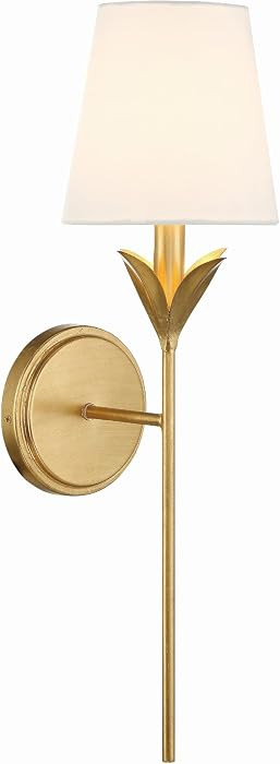 Crystorama Broche 1 Light Antique Gold Sconce | Amazon (US)