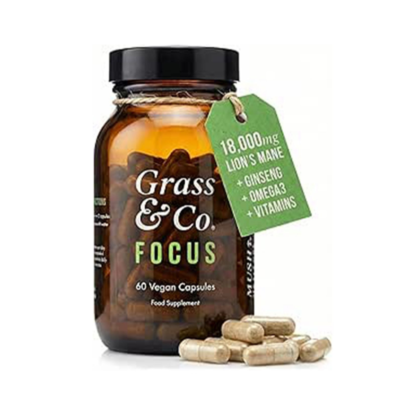 Grass & Co. FOCUS 60 Vegan Capsules | QVC UK