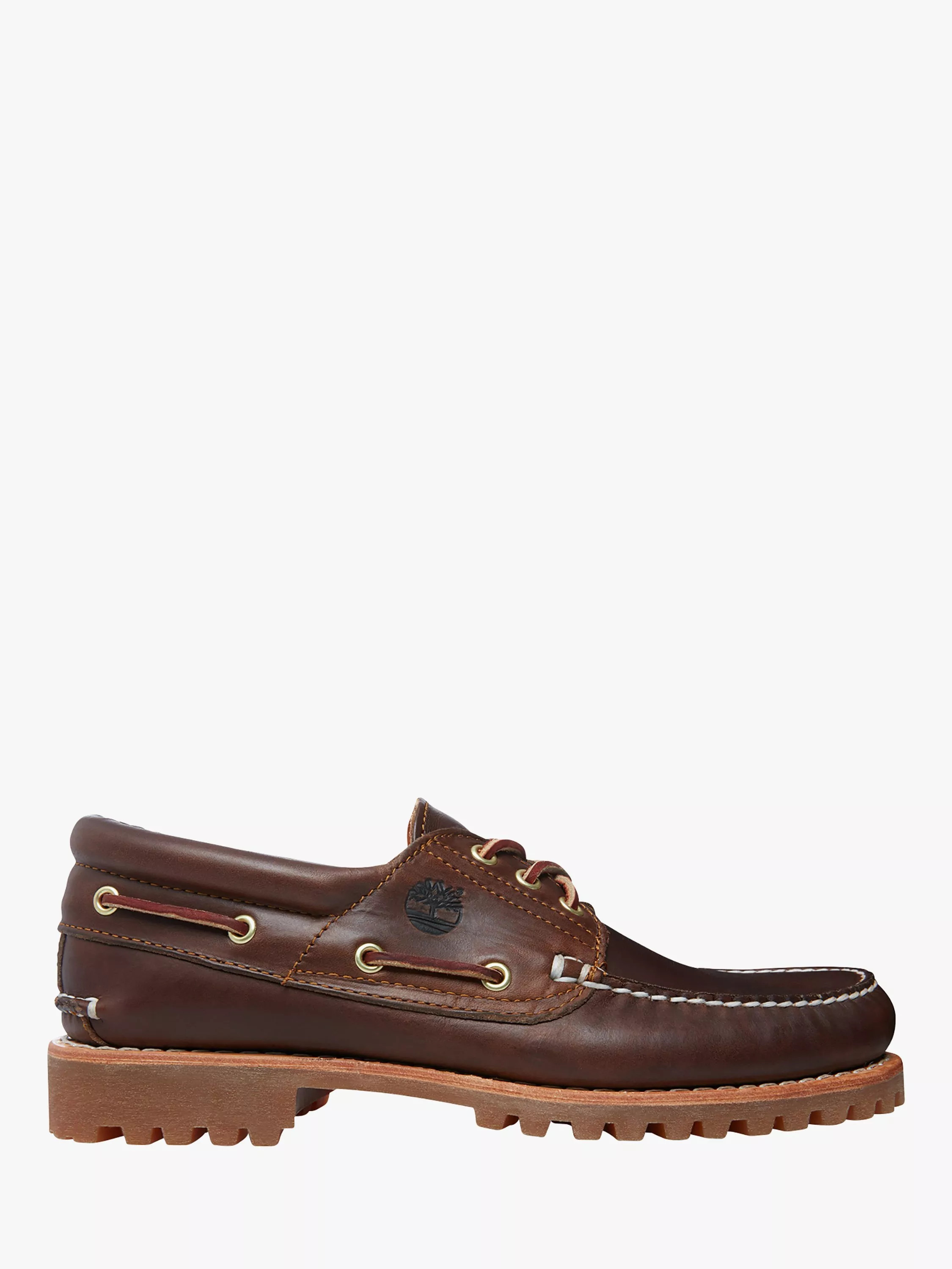 Timberland Handsewn Boat Shoes, Brown | John Lewis (UK)