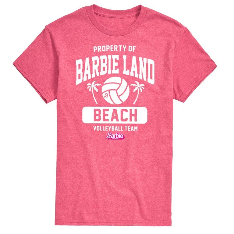 Barbie the Movie - Property of Barbie Land Beach Volleyball - Men's Short Sleeve Graphic T-Shirt | Walmart (US)
