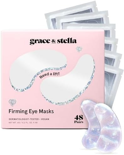 grace & stella Peptide Under Eye Patches with Niacinamide & Rice Extract - Firming Eye Masks for ... | Amazon (US)