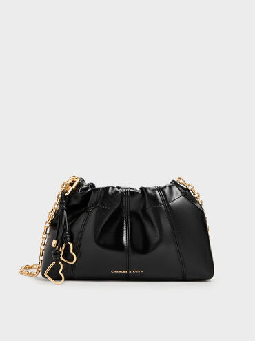 Ciara Ruched Crossbody Bag
    
         - Black | Charles & Keith UK