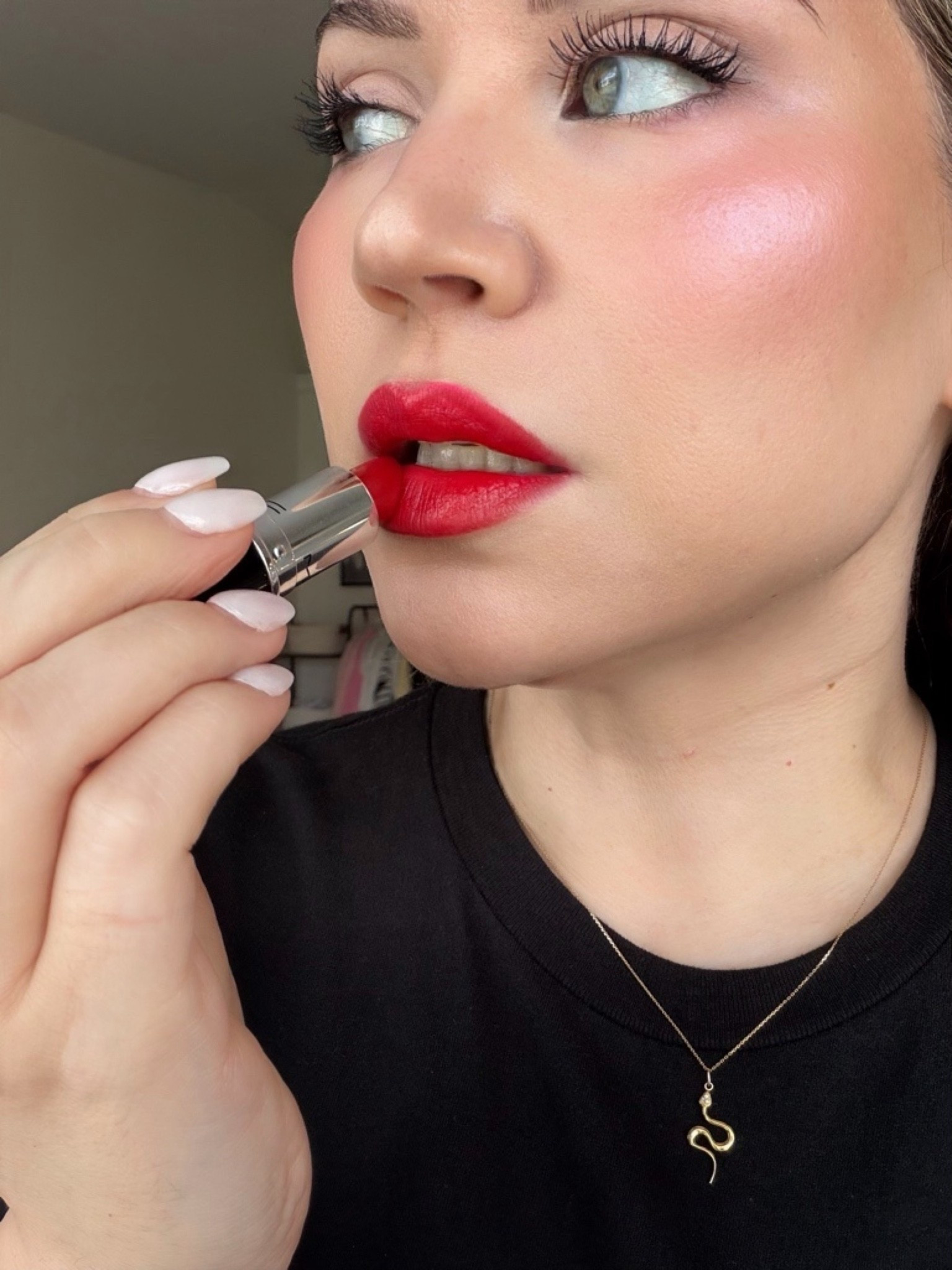 Love a good red lip.