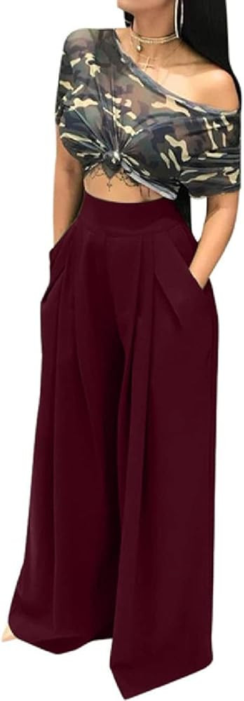 Wide Leg Pants for Women, Palazzo Pants for Women High Waist, Business Casual Pants for Women, Wo... | Amazon (US)