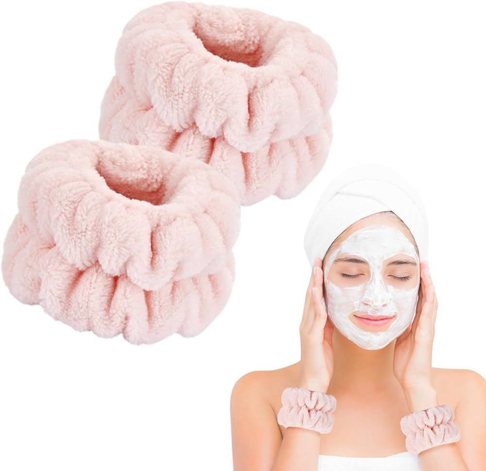 Amazon.com : 2 Pcs Wrist Towels for Washing Face-Dorbetar, Microfiber Wrist Bands for Washing Fac... | Amazon (US)
