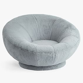 Faux Fur Quarry Groovy Swivel Chair | Pottery Barn Teen