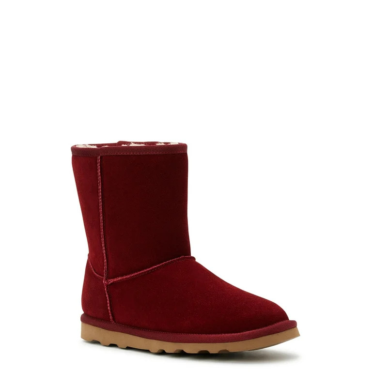 Time and Tru Women's Genuine Suede Boots, Wide Width Available - Walmart.com | Walmart (US)