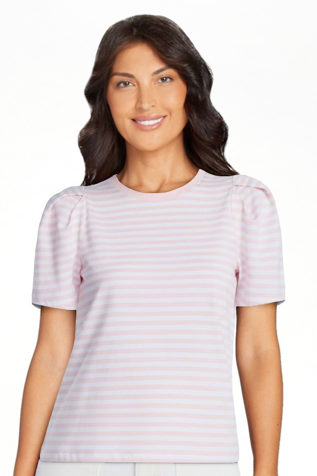 Free Assembly Women's and Women's Plus Crewneck Tee with Puff Sleeves, XS-4X | Walmart (US)