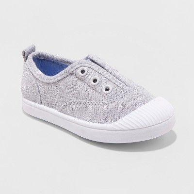 Toddler Girls' Alivia Canvas Slip on Metallic Sneakers- Cat & Jack™ | Target