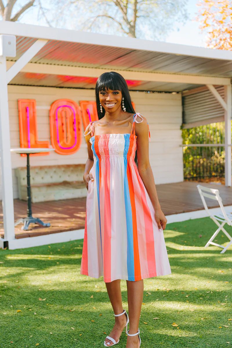 BuddyLove | Lexi Tie-Shoulder Midi Dress | Cayman Islands | BuddyLove