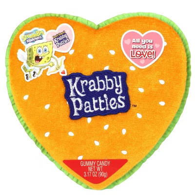 Krabby Patties Valentine's Plush Heart Box - 3.17oz | Target