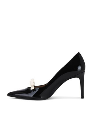 Felicity Bow 85 Pump in Black & Cream | Revolve Clothing (Global)