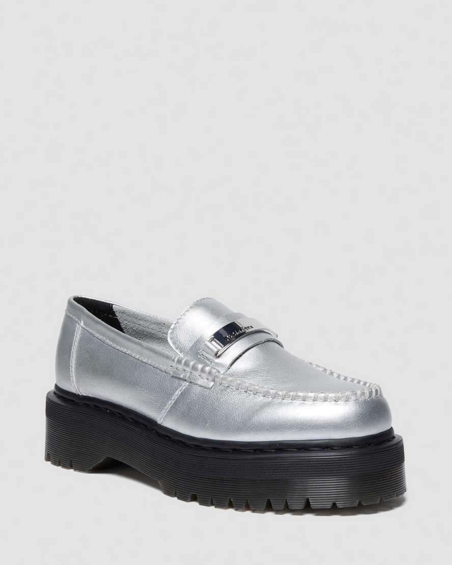 Adrian Metallic Tumble Loafers | Dr. Martens