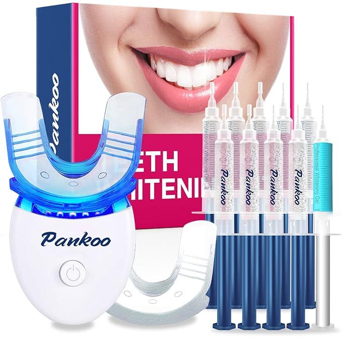 Teeth Whitening Kit with LED Light at Home for Sensitive Teeth,Professional Tooth Whitener with 2... | Amazon (US)