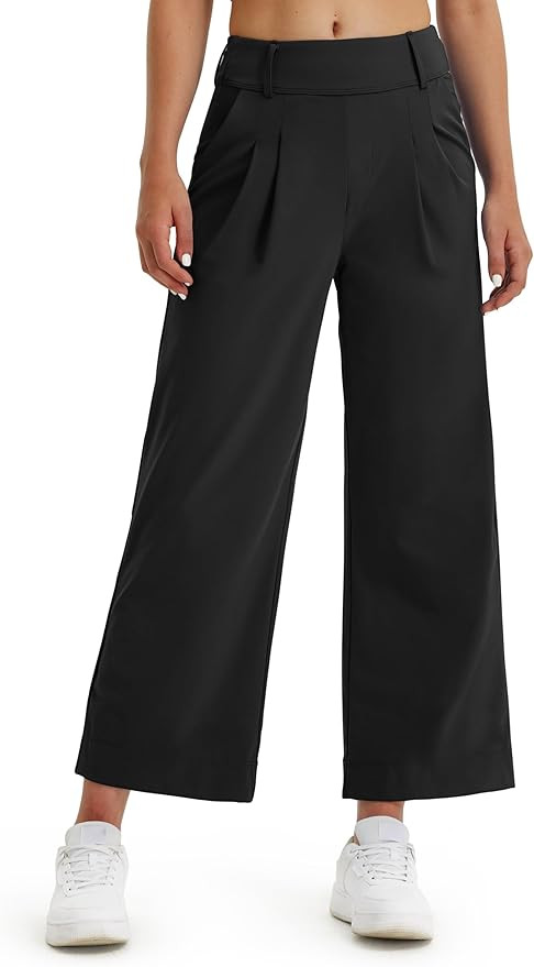 Libin Women's Wide Leg Dress Pants High Waisted Stretch Work Casual Sweatpants Trousers with Pock... | Amazon (US)