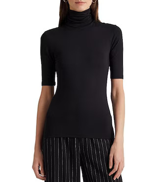 Lauren Ralph Lauren Knit Jersey Turtleneck Top | Dillard's | Dillard's
