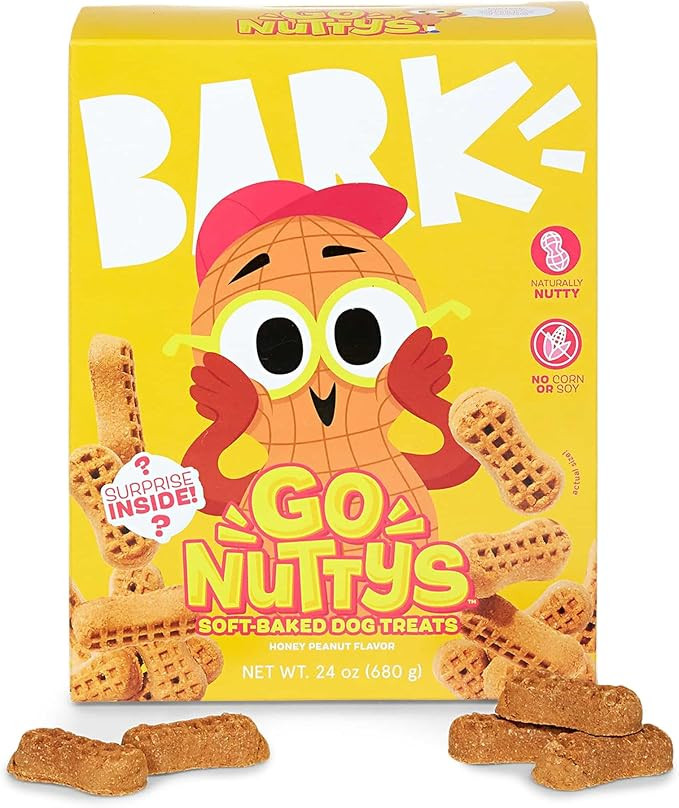 Barkbox Go Nutty - Soft-Baked Honey Peanut Treats with Natural Nutty Goodness, Nutritious Grains,... | Amazon (US)