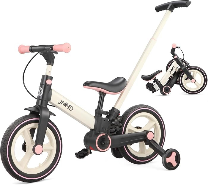 JMMD 6 in 1 Toddler Bike with Push Handle for Kids 18-60 Months, 12" Foldable Balance Bike with T... | Amazon (US)