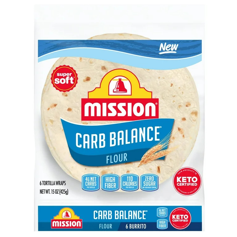 Mission Carb Balance Flour Tortillas, Burrito Size, 6 Count | Walmart (US)