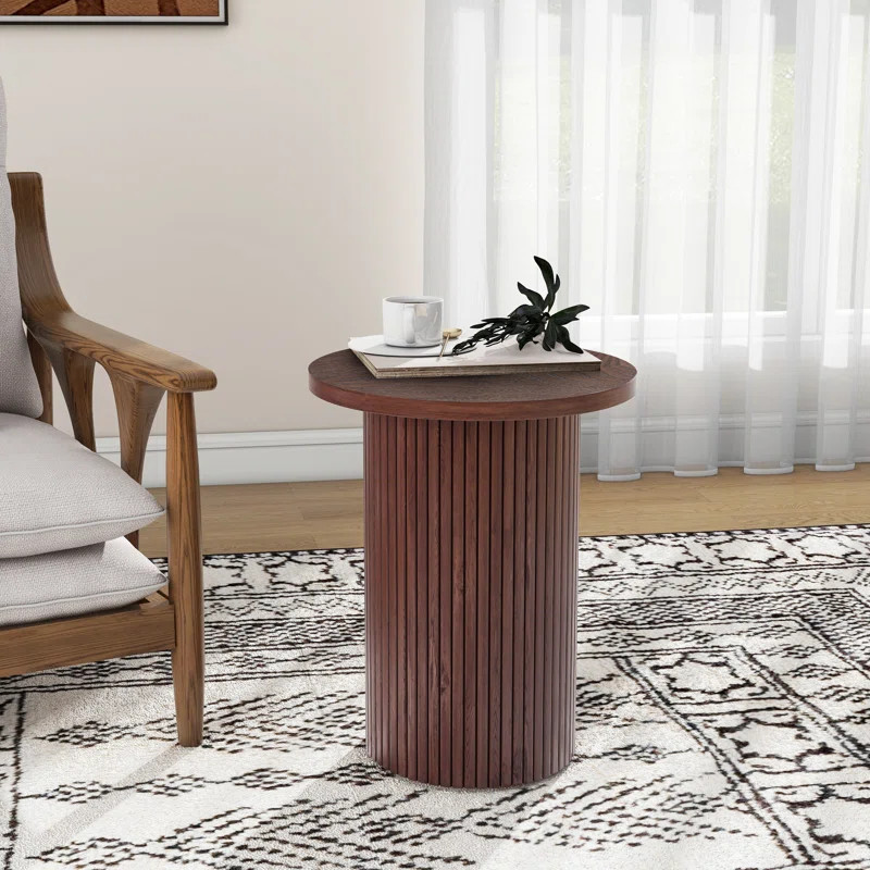 Hokku Designs Serwon 22" Tall Pedestal Wood Round End Table & Reviews | Wayfair | Wayfair North America
