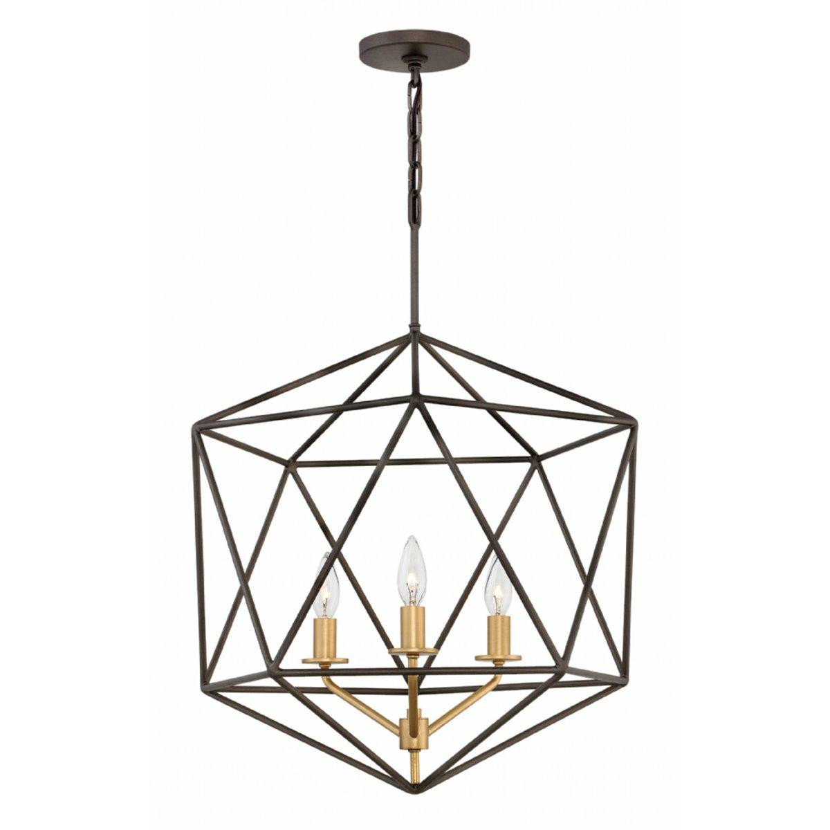 Geometric Gem Chandelier - 3 Light | Shades of Light